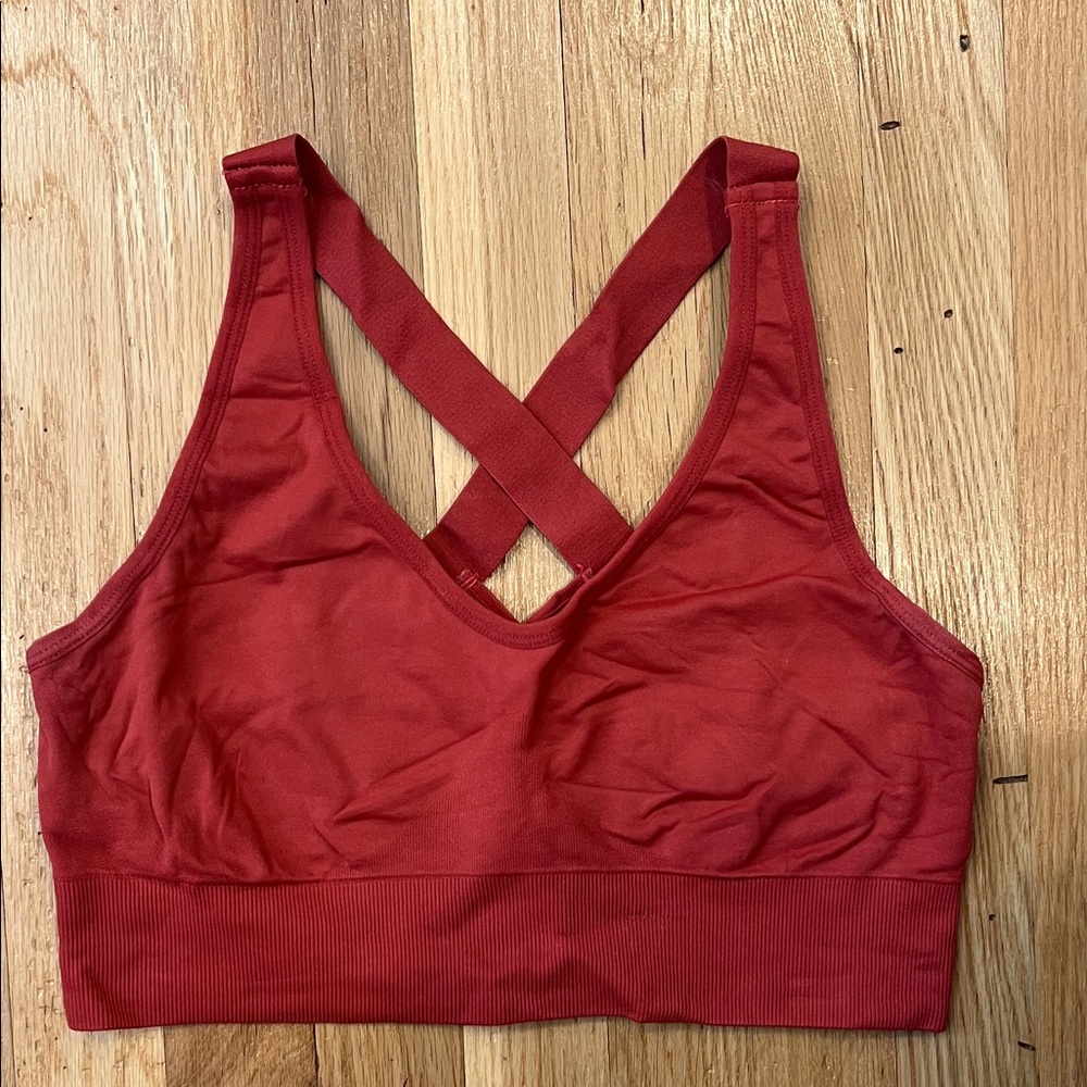 Red Women's Cross-Back Sports Bra